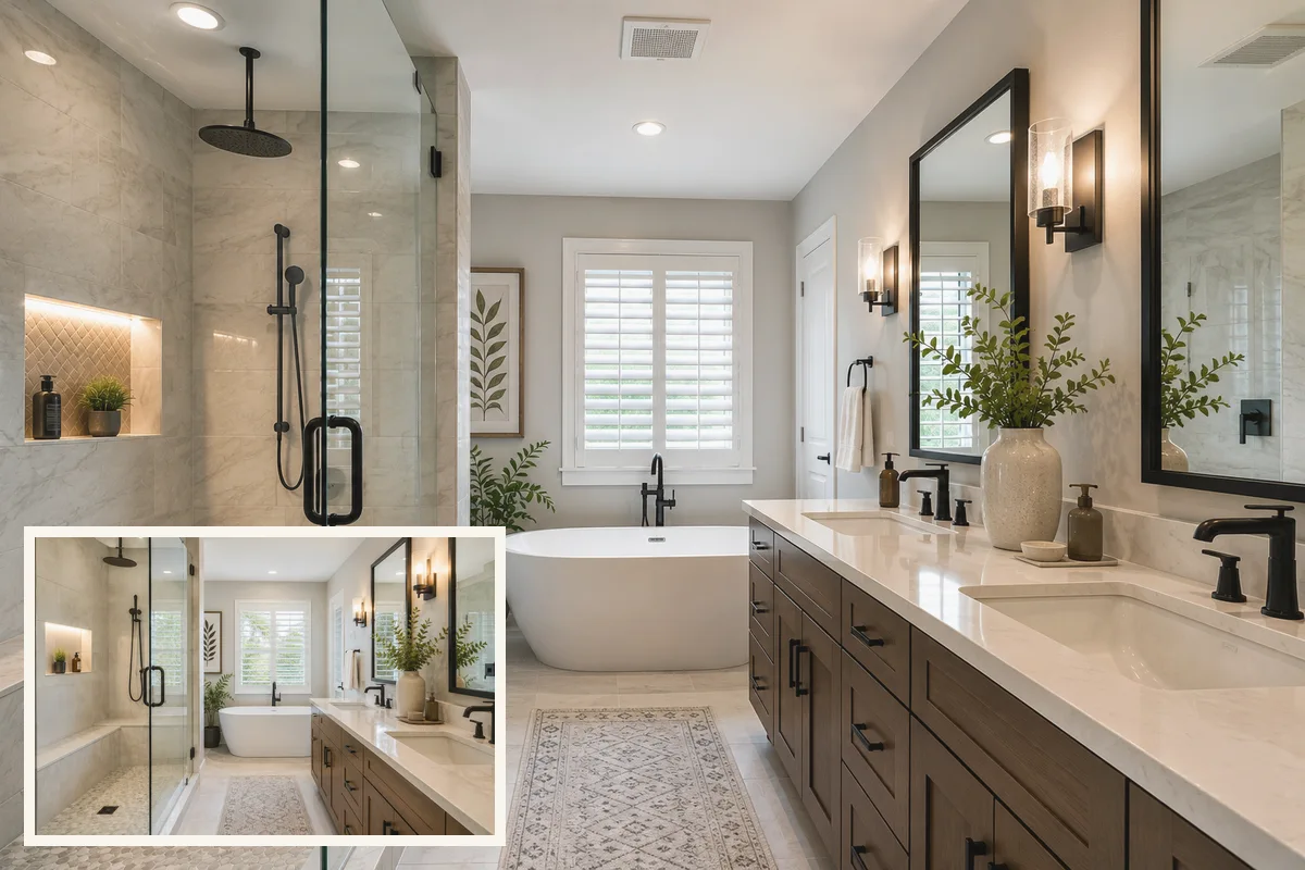 Finished North Port bathroom remodeling connected scope with coordinated professional finishes