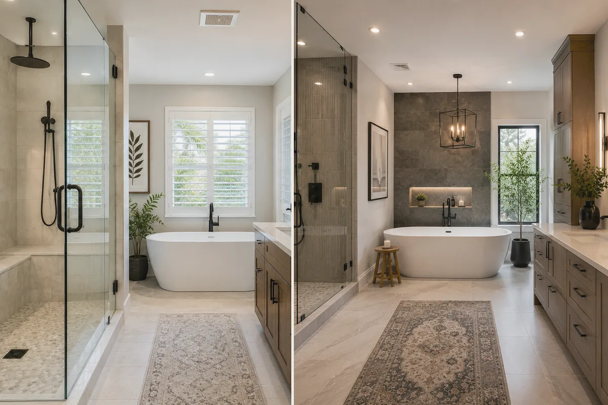 Finished Englewood bathroom remodeling room layout with coordinated professional finishes