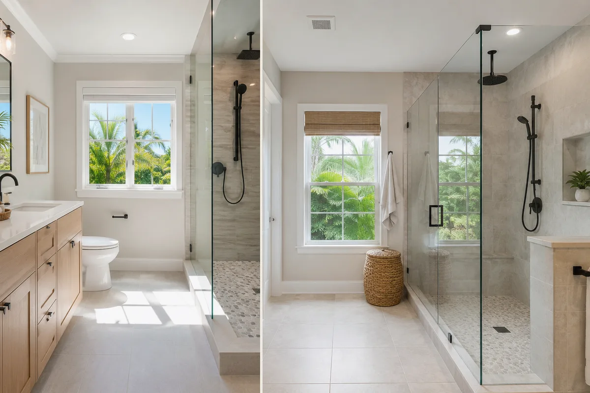 Finished Englewood bathroom remodeling finish details with coordinated professional finishes