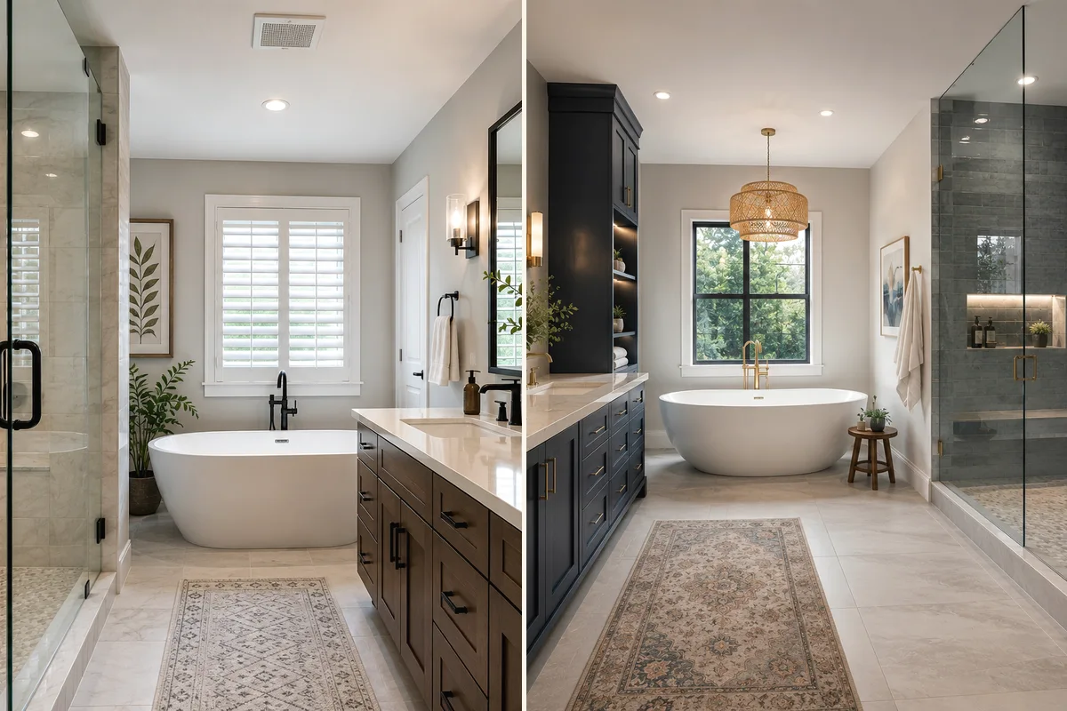 Finished Charlotte Harbor bathroom remodeling finish details with coordinated professional finishes
