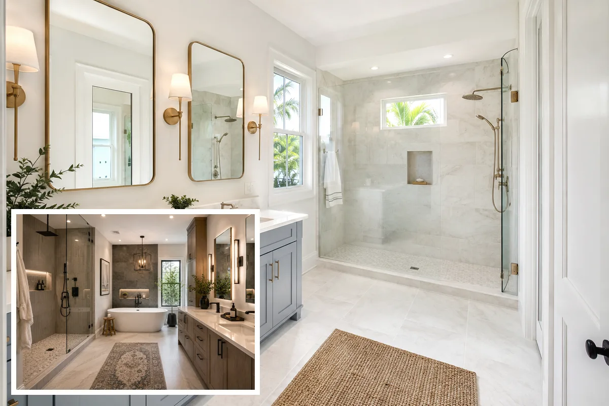 Finished Charlotte Harbor bathroom remodeling connected scope with coordinated professional finishes