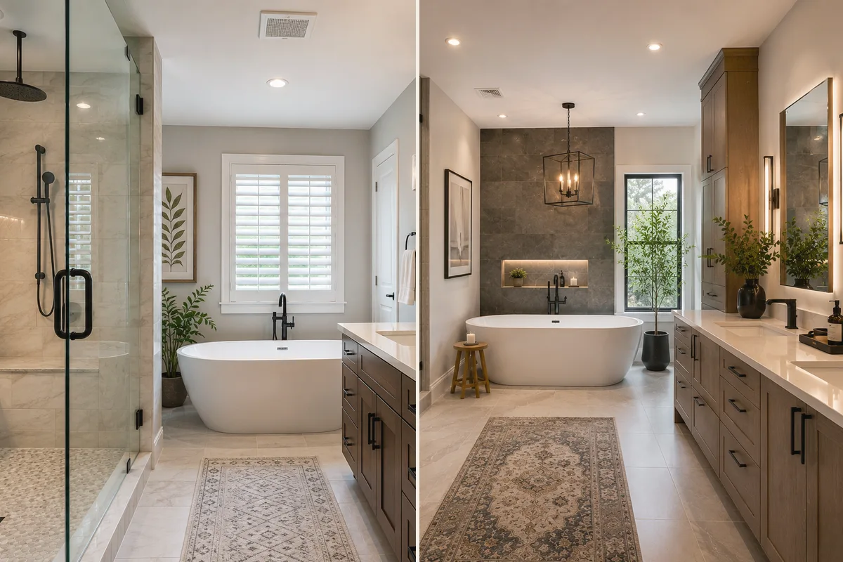 Finished Sarasota bathroom remodeling finish details with coordinated professional finishes