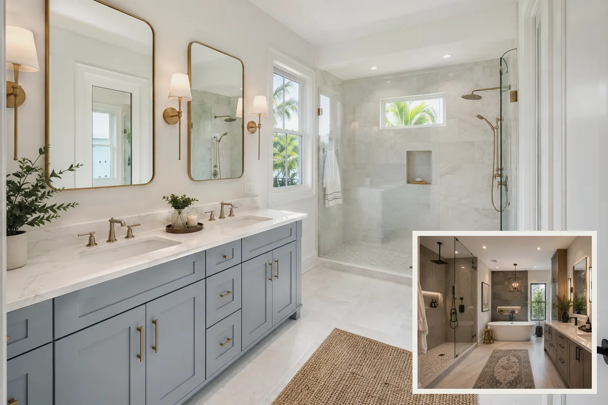 Finished Sarasota bathroom remodeling connected scope with coordinated professional finishes