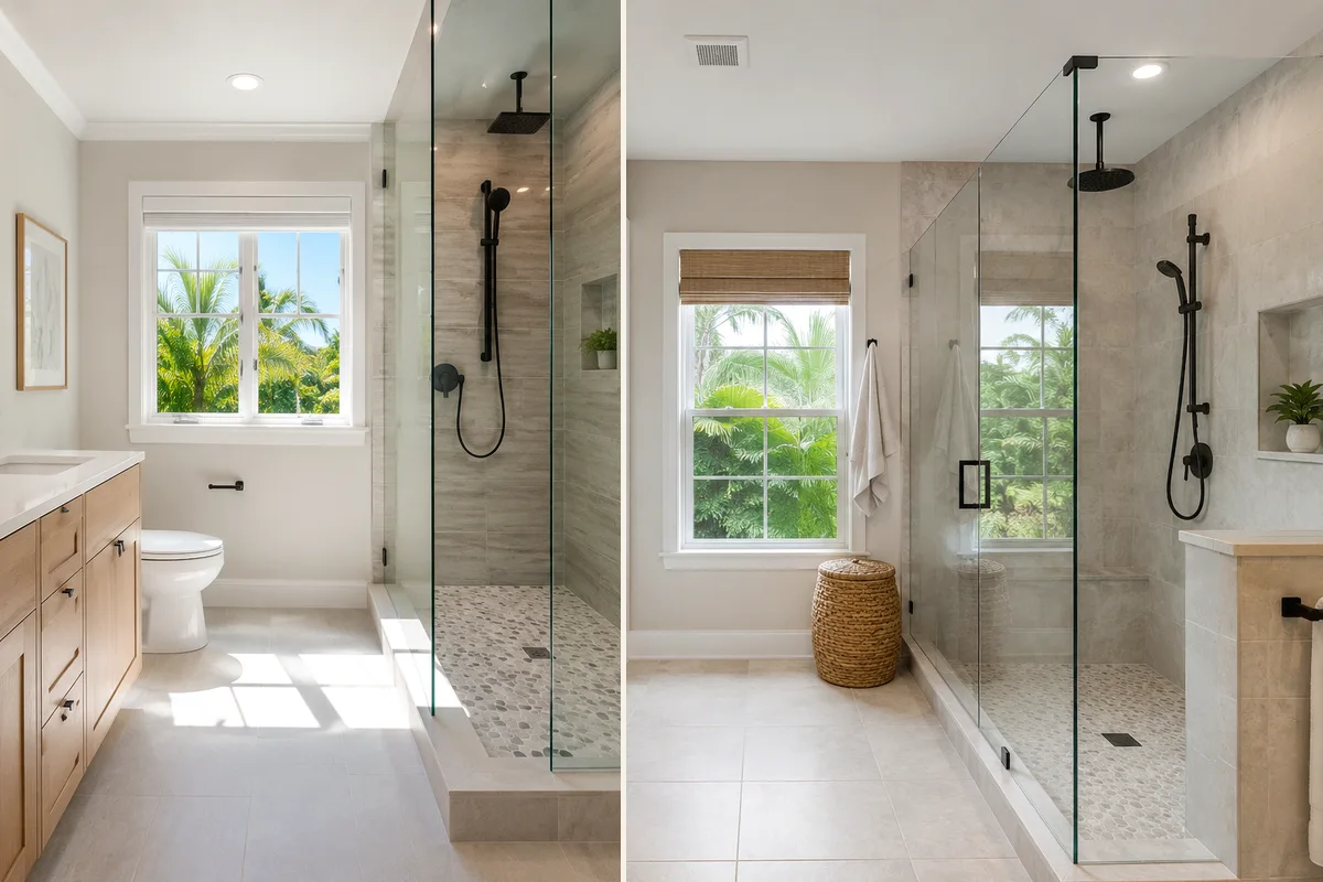 Finished Sarasota bathroom remodeling complete room with coordinated professional finishes