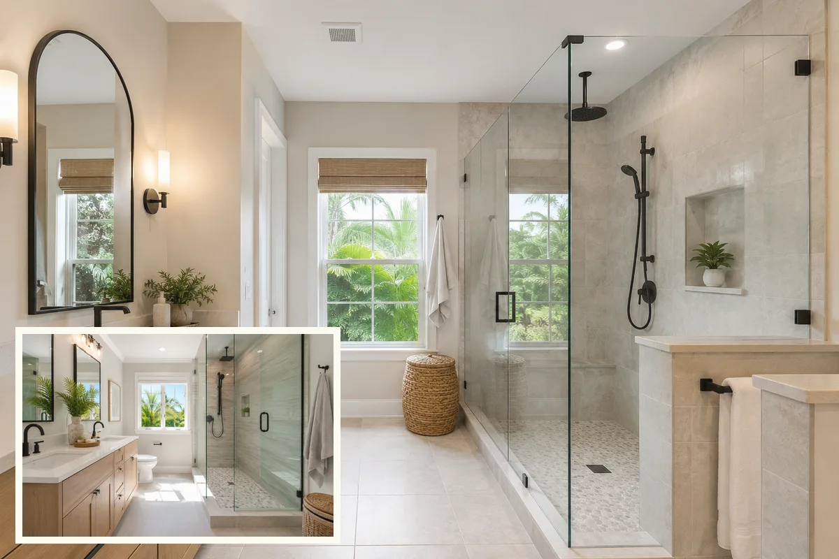Finished Venice bathroom remodeling connected scope with coordinated professional finishes