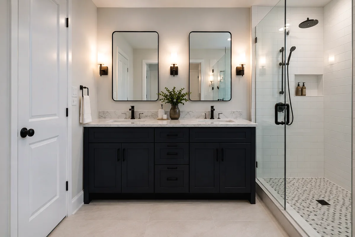 Finished Venice bathroom remodeling complete room with coordinated professional finishes