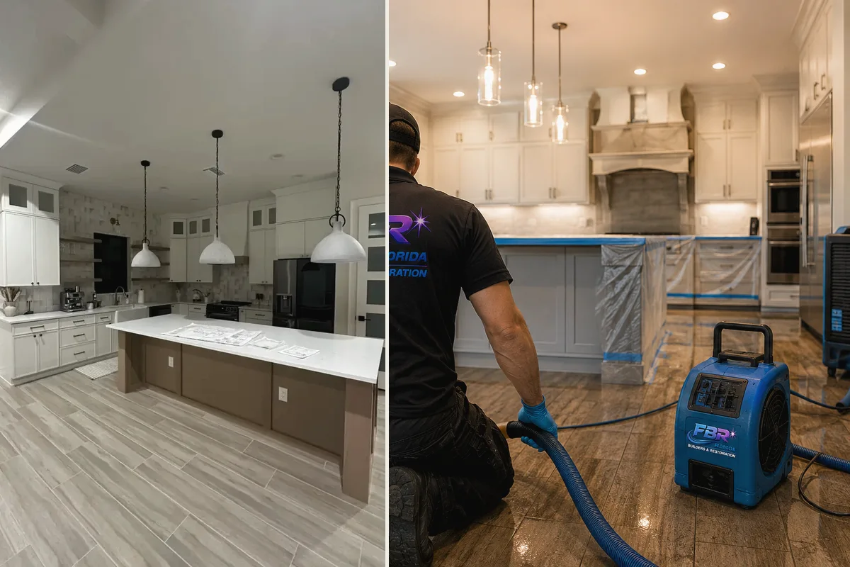 Kitchen remodeling detail for Charlotte County showing coordinated finished-room work