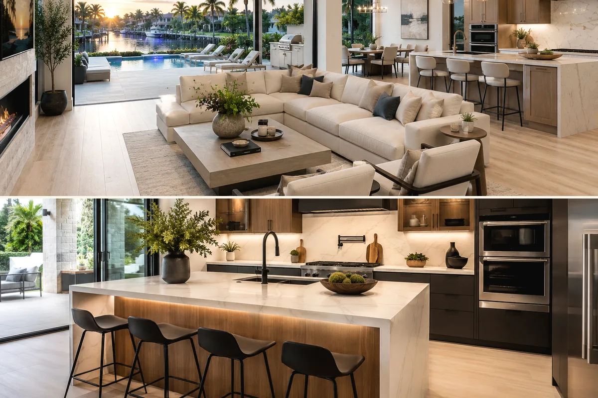 Kitchen remodeling detail for Charlotte County showing coordinated finished-room work