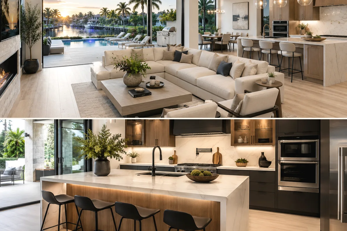 Kitchen remodeling detail for Sarasota and Charlotte Counties showing coordinated finished-room work