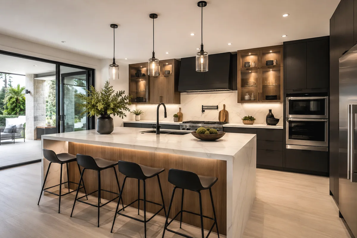 Kitchen remodeling detail for Sarasota and Charlotte Counties showing coordinated finished-room work