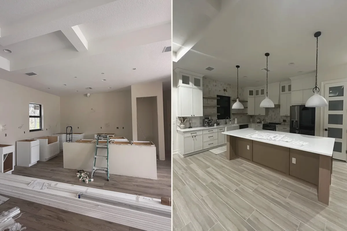 Kitchen remodeling detail for Sarasota and Charlotte Counties showing coordinated finished-room work