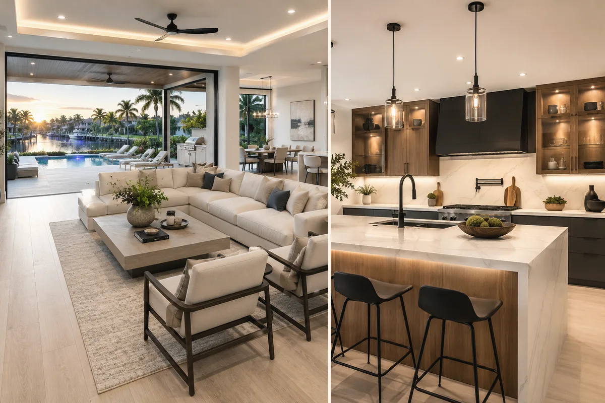 Kitchen remodeling detail for North Port showing coordinated finished-room work