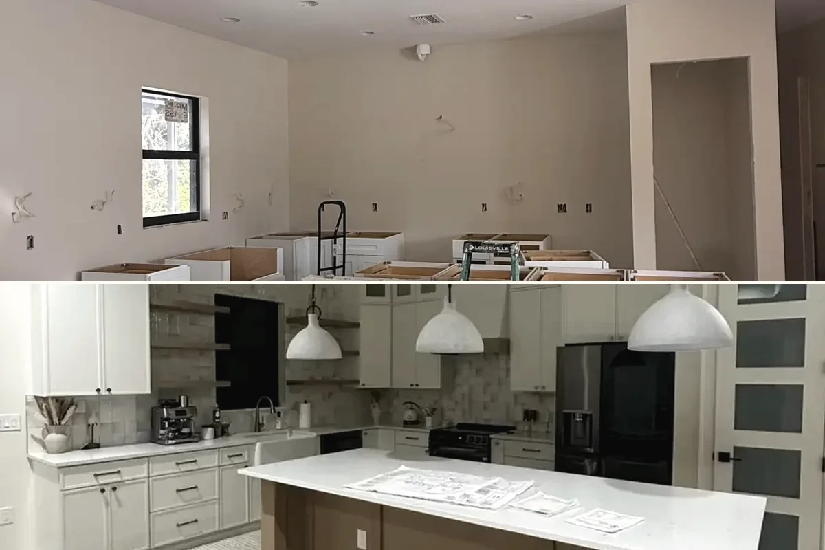 Kitchen remodeling detail for North Port showing coordinated finished-room work