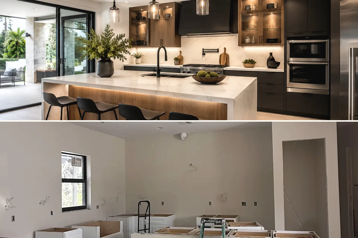 Kitchen remodeling detail for Port Charlotte showing coordinated finished-room work