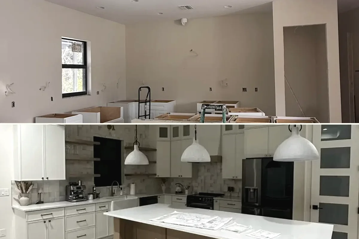 Kitchen remodeling detail for Sarasota County showing coordinated finished-room work