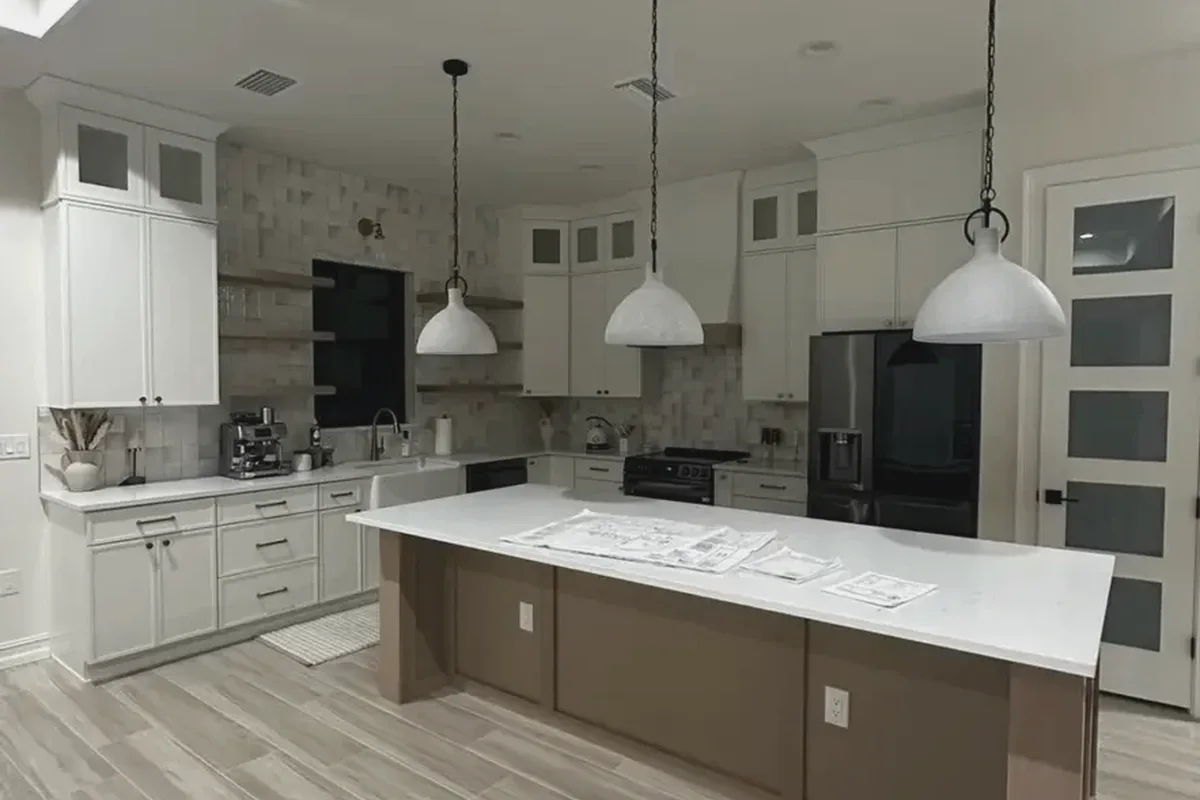 Kitchen remodeling detail for Sarasota showing coordinated finished-room work