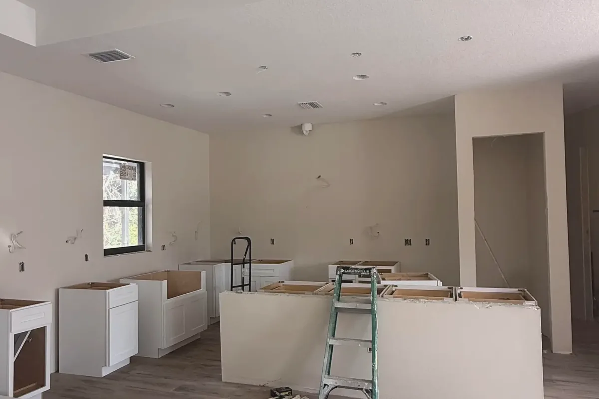 Kitchen remodeling detail for Venice showing coordinated finished-room work