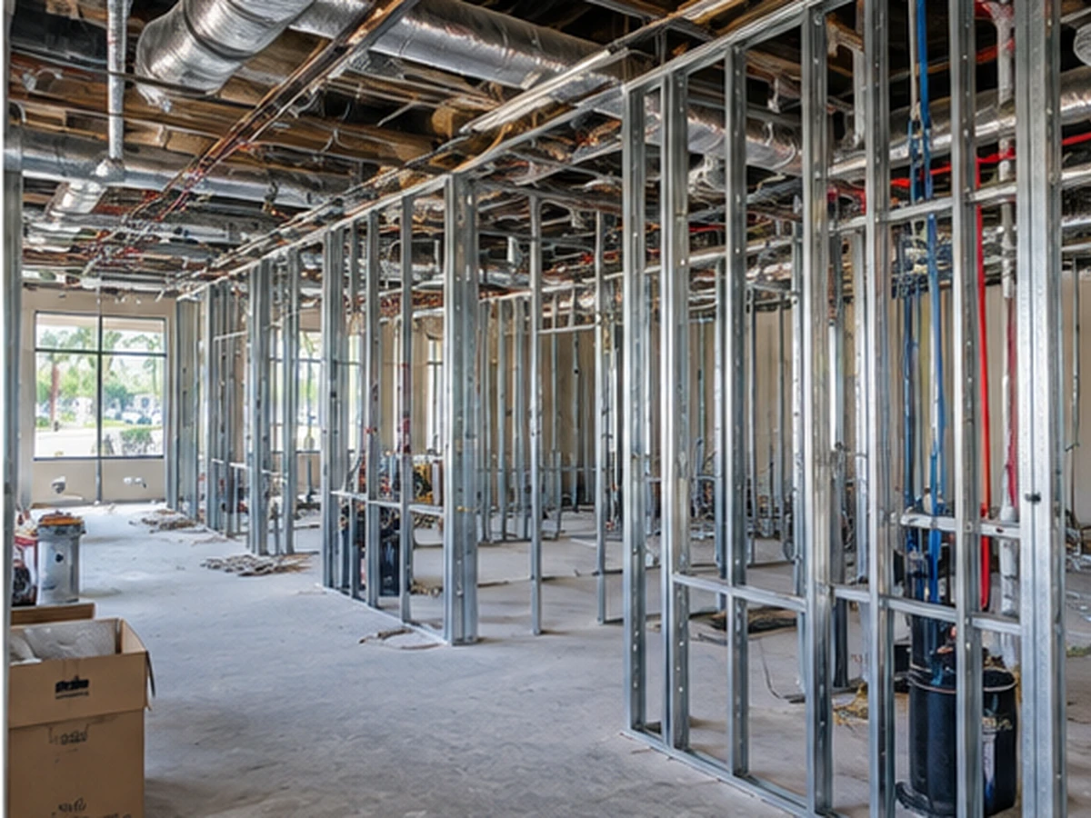 Sarasota & Charlotte Counties commercial remodeling - Framing & rough-in coordination