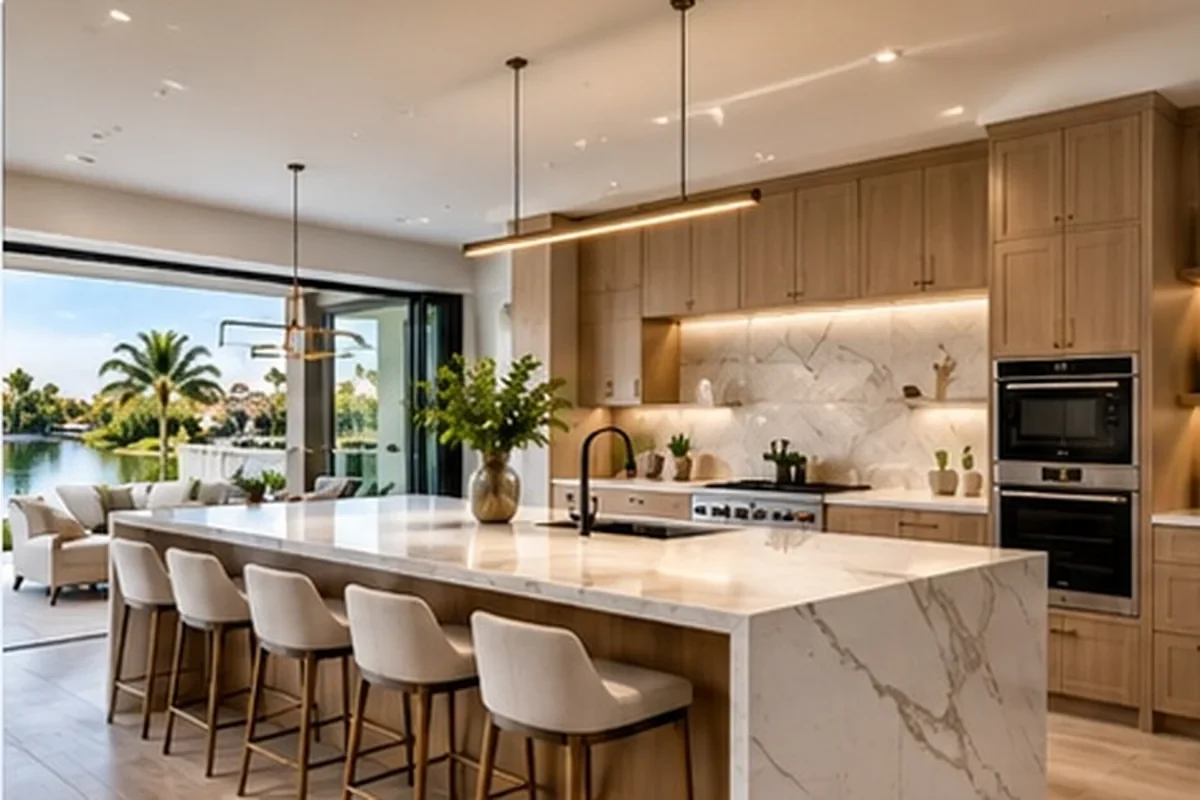 Kitchen remodeling detail for Charlotte County showing coordinated finished-room work