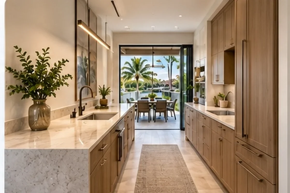 Kitchen remodeling detail for Venice showing coordinated finished-room work