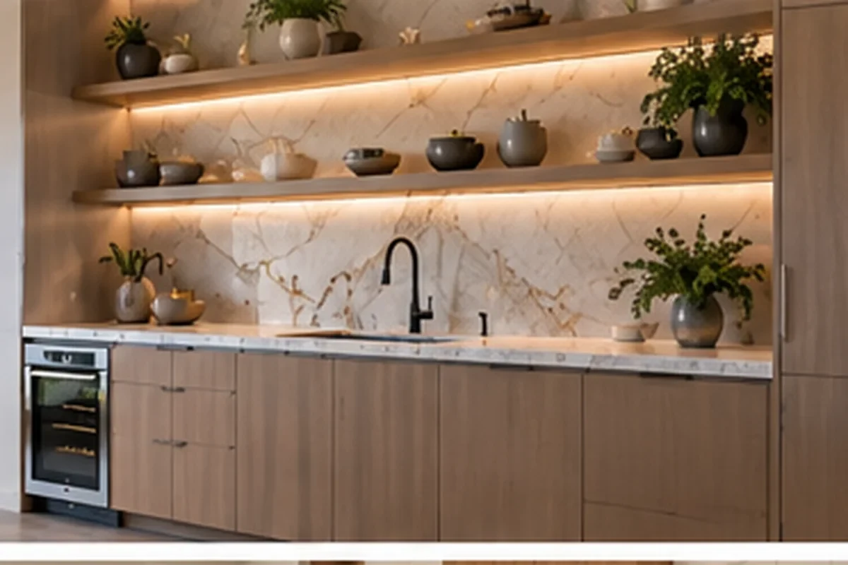 Kitchen remodeling detail for Venice showing coordinated finished-room work