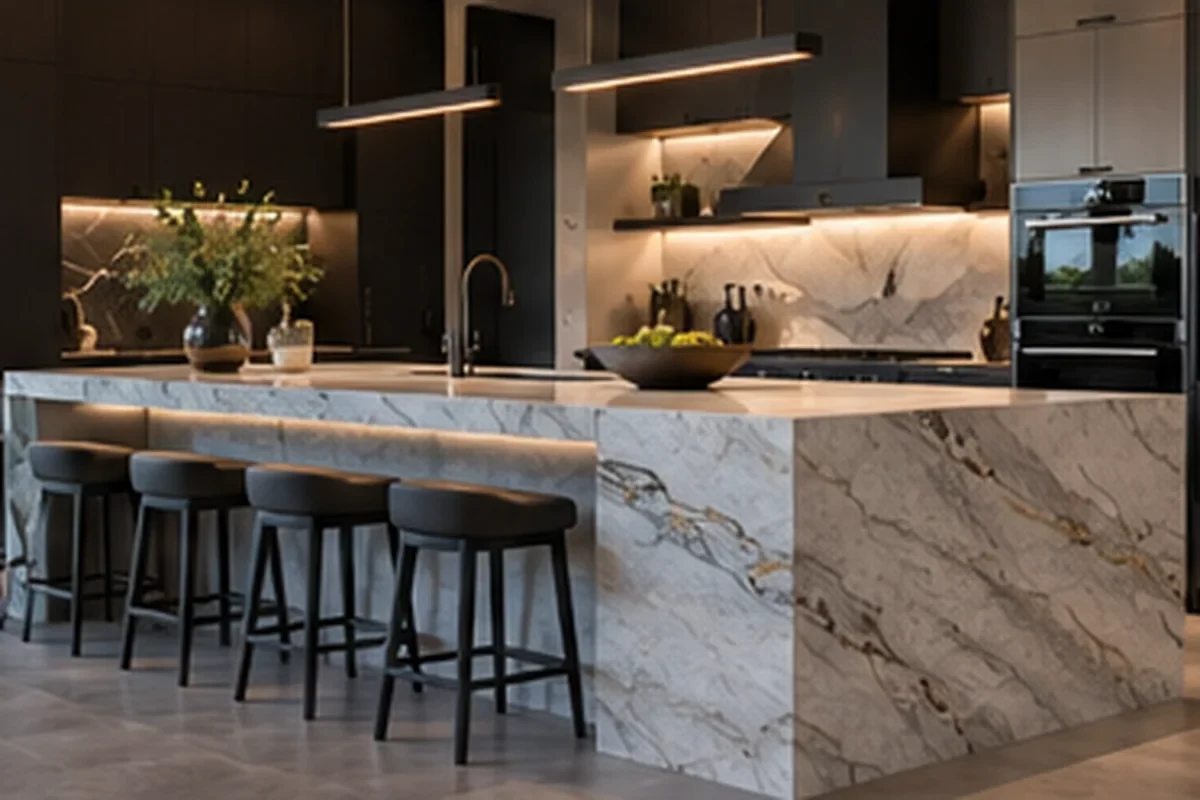 Kitchen remodeling detail for Venice showing coordinated finished-room work