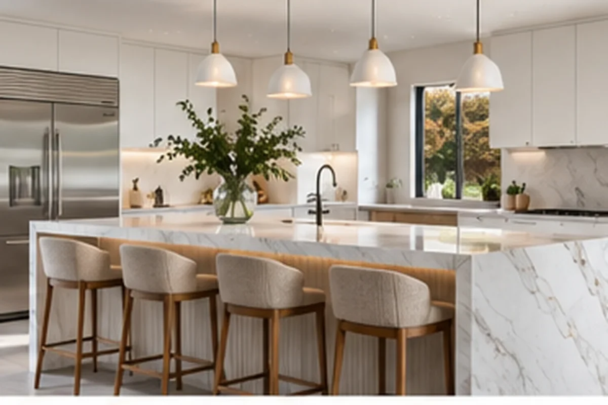 Kitchen remodeling detail for Englewood showing coordinated finished-room work