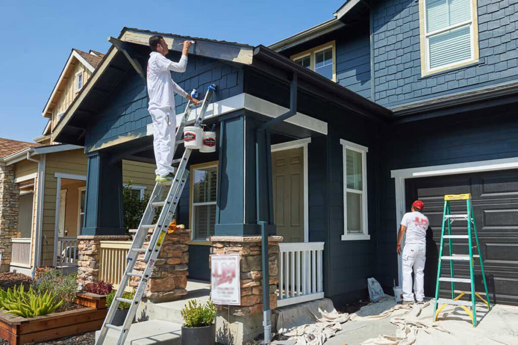 Exterior house painting project in Southwest Florida