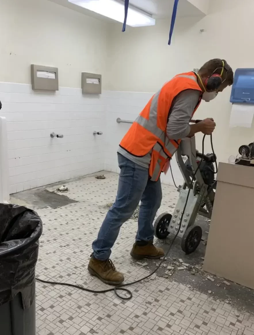 Commercial tile demo and substrate preparation for offices, hotels, and retail in Southwest Florida