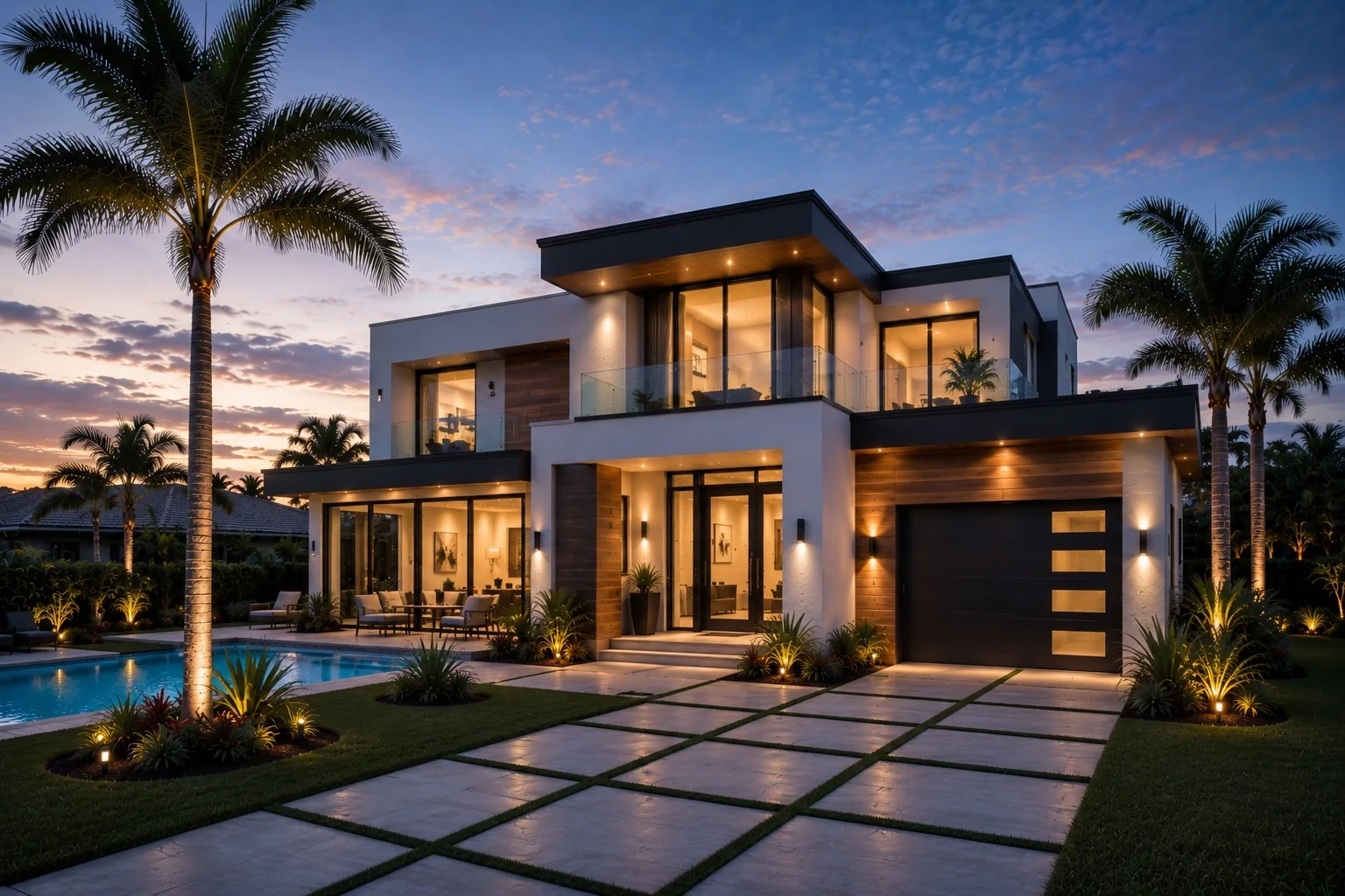 Modern luxury home exterior for Florida remodeling and general contracting