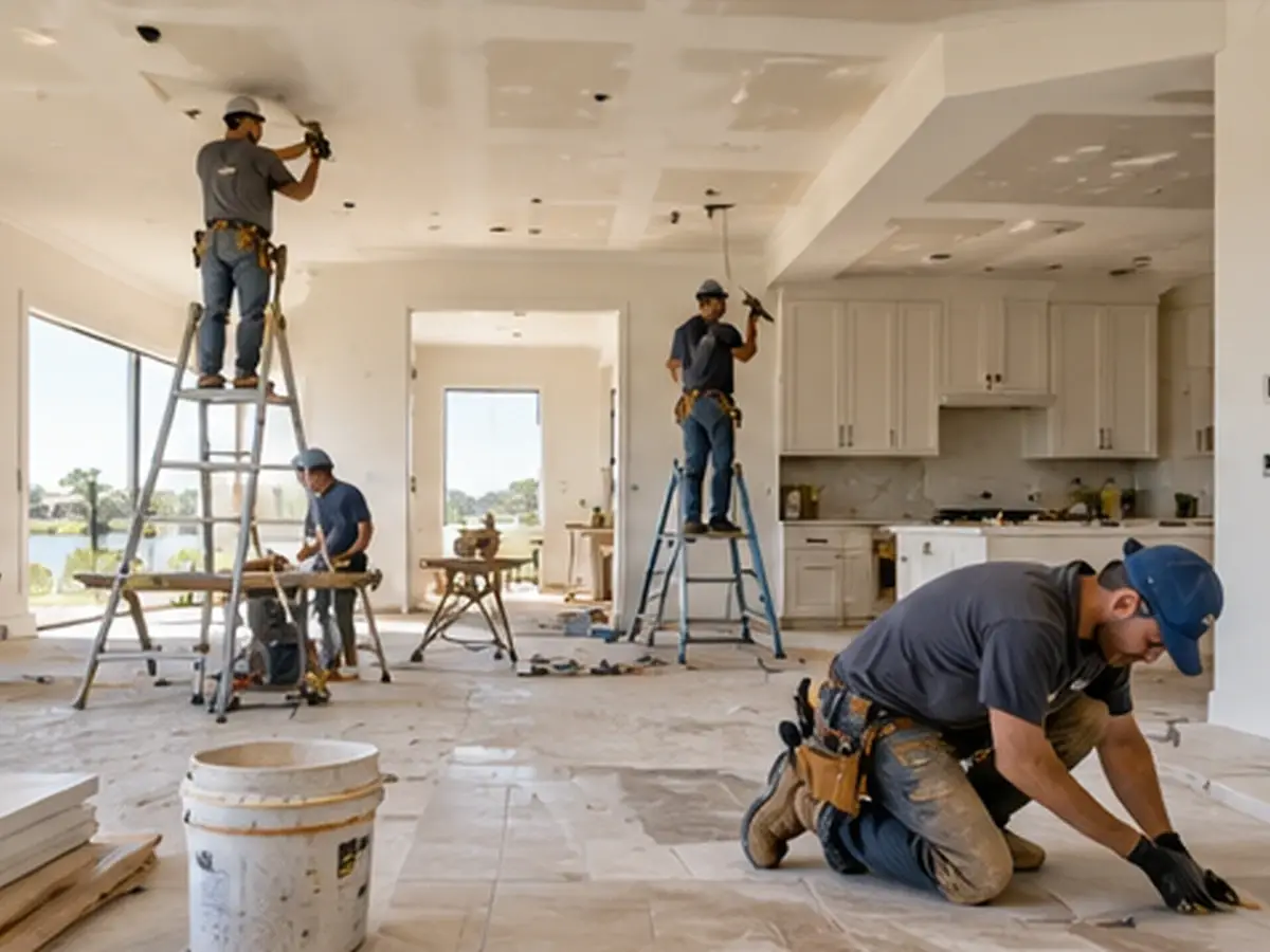 Coordinated interior construction and finish work