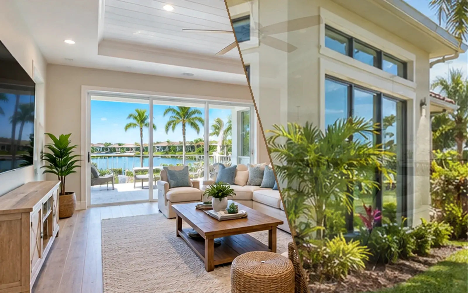 A finished hospitality interior after renovation
