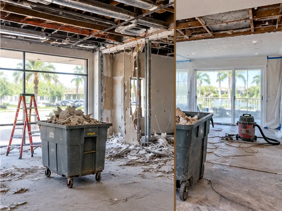 Selective interior demolition during a hospitality renovation