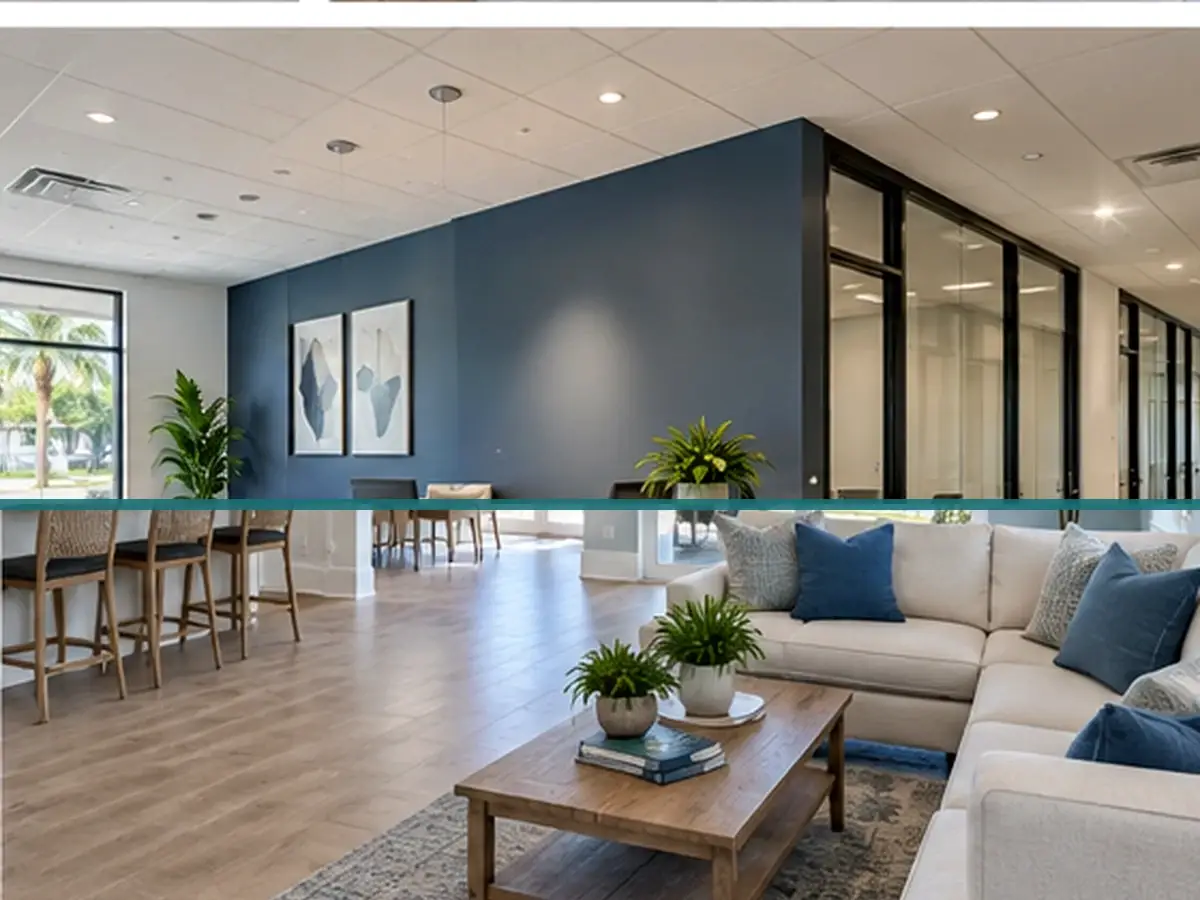 A completed professional interior after qualified remodeling