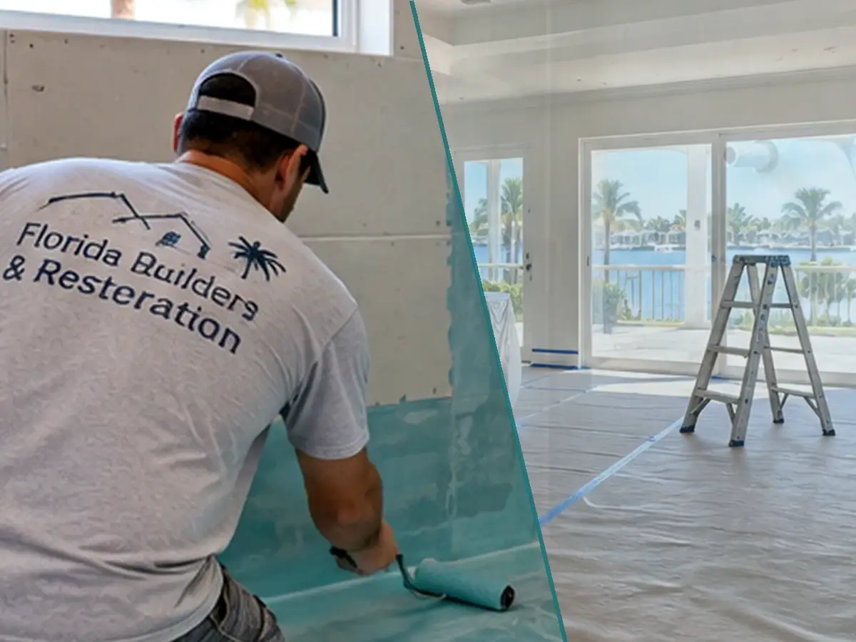 Protected finish preparation in a professional interior