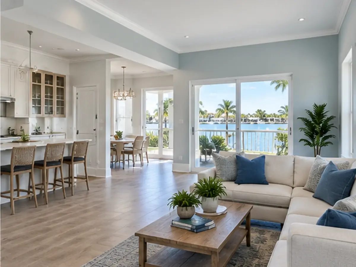 A finished Southwest Florida interior after painting and trim work