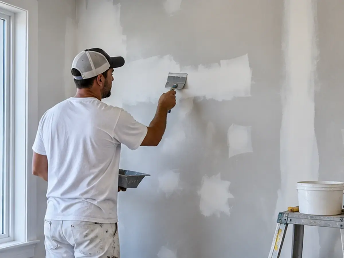 Wall patching and surface preparation before paint