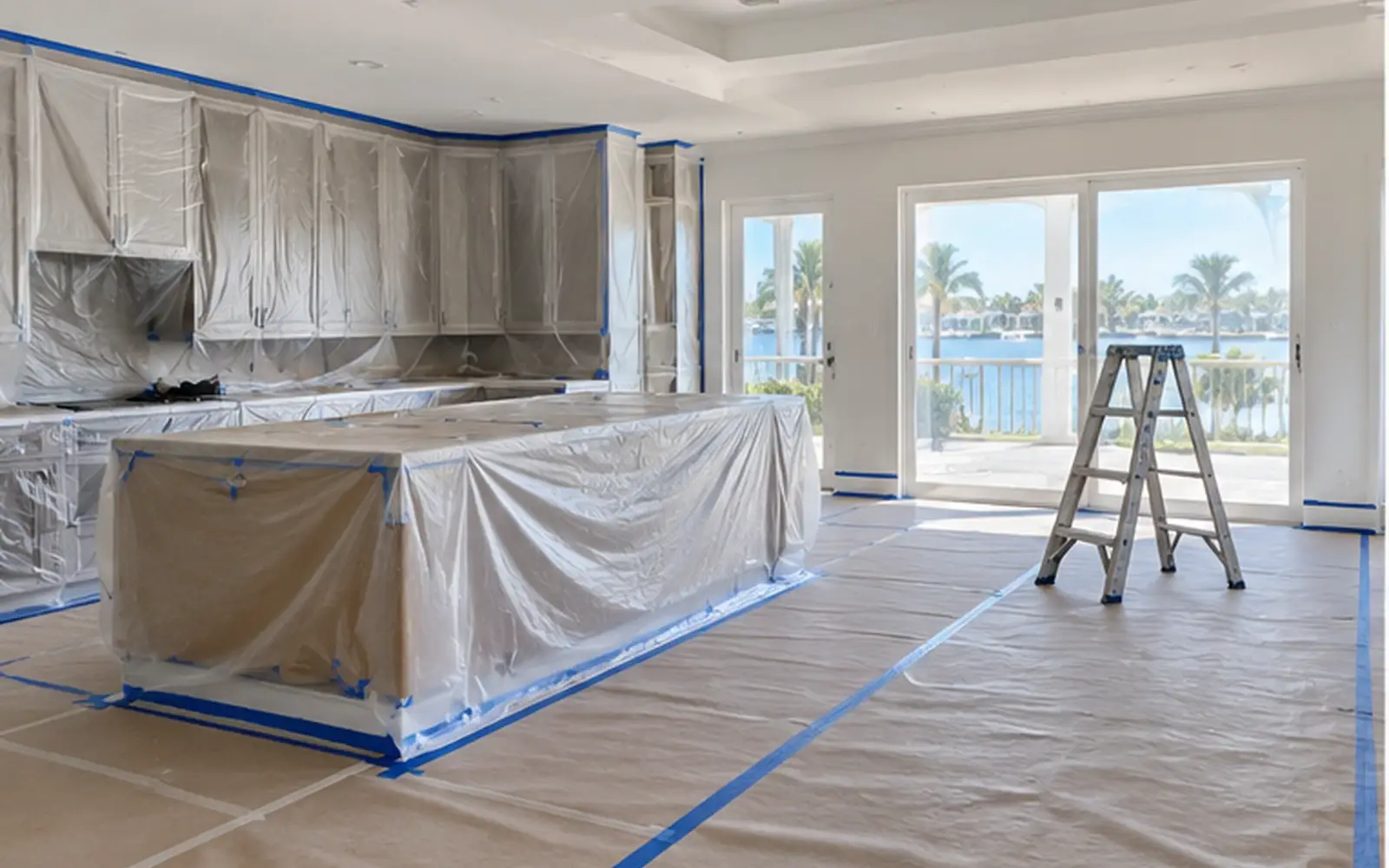 Interior protection and preparation before painting