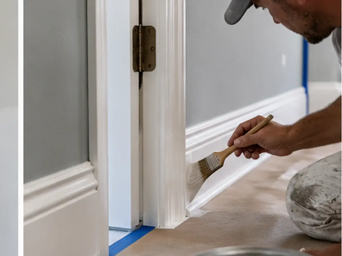 Detailed interior trim painting