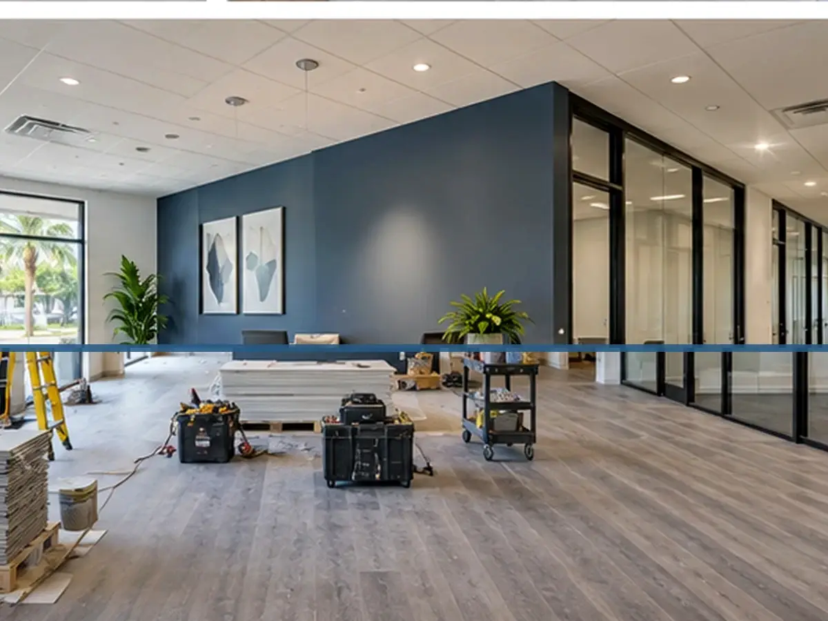 A completed commercial tenant space prepared for turnover