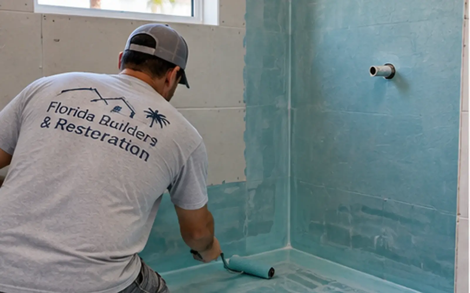 Wet-area waterproofing preparation before tile installation