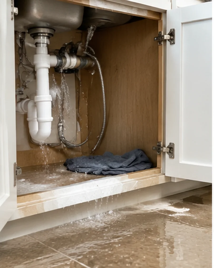 Emergency water removal equipment in a Southwest Florida interior